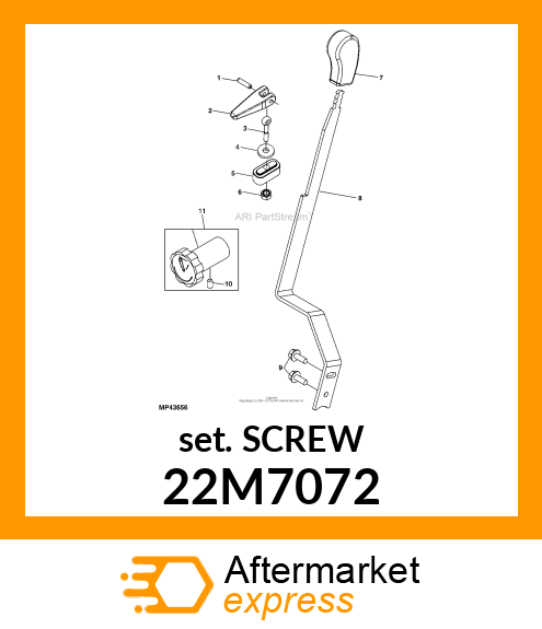 SCREW, SET, METRIC, HEX SKT HDLS 22M7072