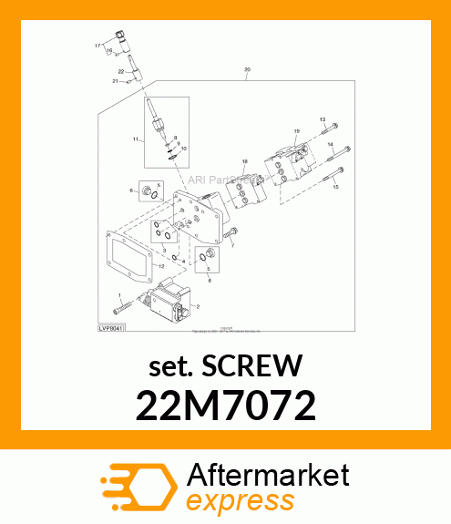 SCREW, SET, METRIC, HEX SKT HDLS 22M7072