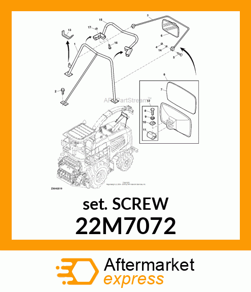 SCREW, SET, METRIC, HEX SKT HDLS 22M7072