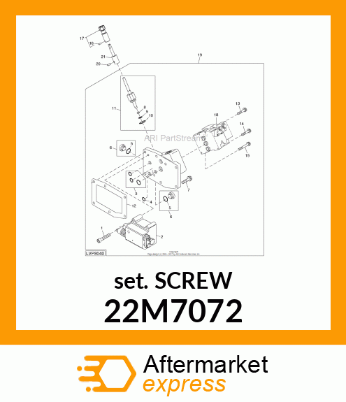 SCREW, SET, METRIC, HEX SKT HDLS 22M7072