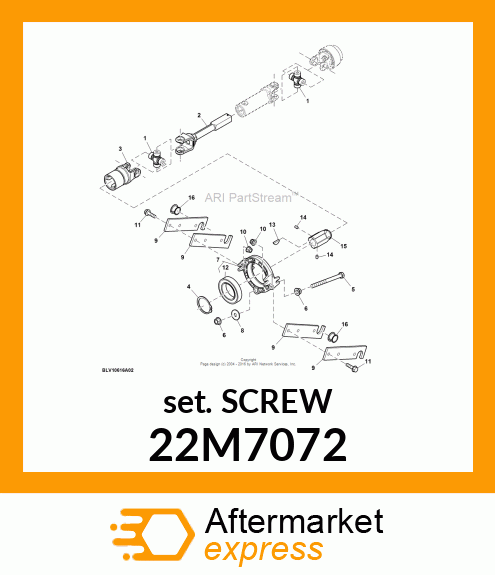 SCREW, SET, METRIC, HEX SKT HDLS 22M7072