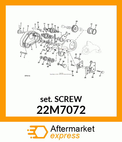 SCREW, SET, METRIC, HEX SKT HDLS 22M7072