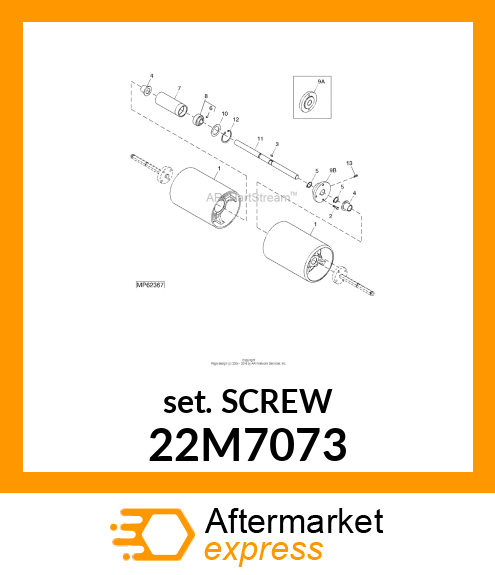 SCREW, SET, METRIC, HEX SKT HDLS 22M7073