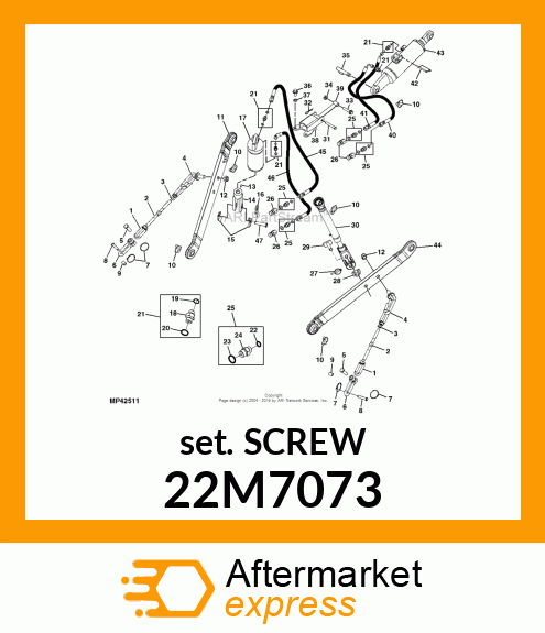 SCREW, SET, METRIC, HEX SKT HDLS 22M7073