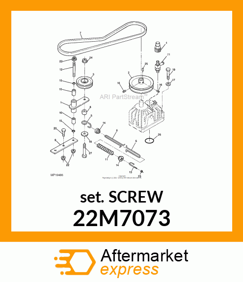 SCREW, SET, METRIC, HEX SKT HDLS 22M7073