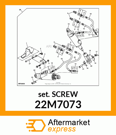 SCREW, SET, METRIC, HEX SKT HDLS 22M7073