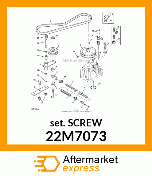 SCREW, SET, METRIC, HEX SKT HDLS 22M7073