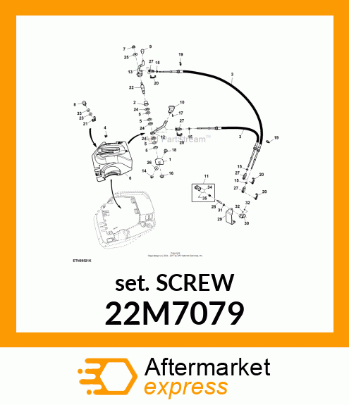 SCREW, SET, METRIC, HEX SKT HDLS 22M7079