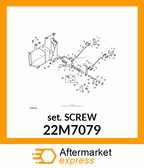 SCREW, SET, METRIC, HEX SKT HDLS 22M7079