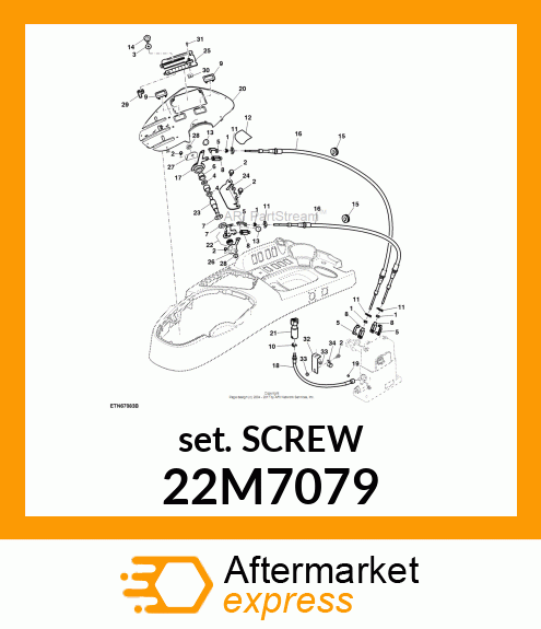 SCREW, SET, METRIC, HEX SKT HDLS 22M7079