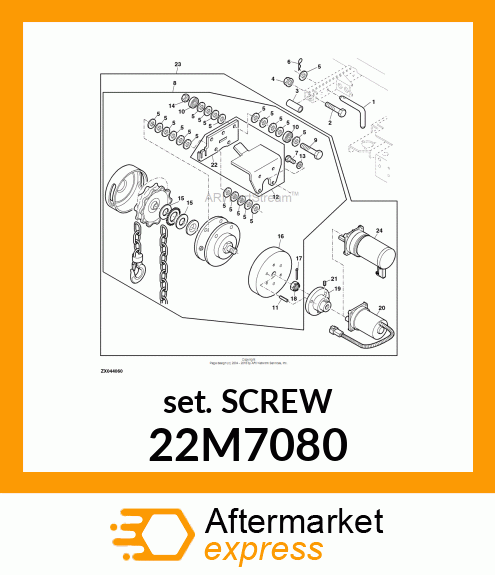 SCREW, SET, METRIC, HEX SKT HDLS 22M7080