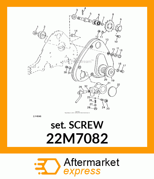 SCREW, SET, METRIC, HEX SKT HDLS 22M7082