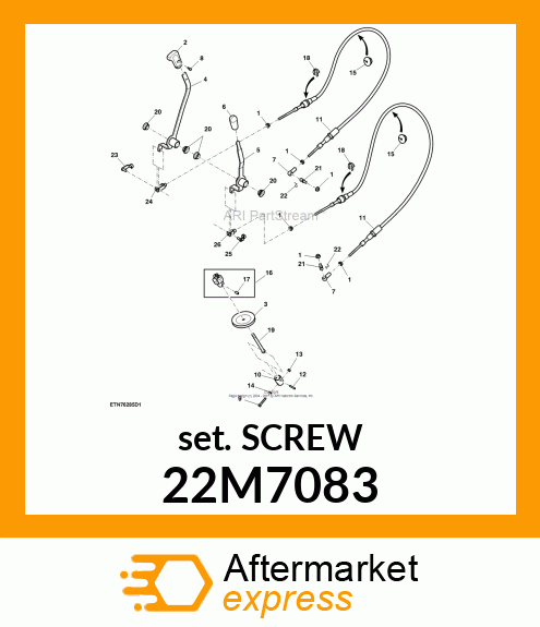 SCREW, SET, METRIC, HEX SKT HDLS 22M7083