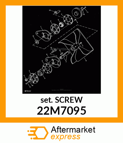 SCREW, SET, METRIC, HEX SKT HDLS 22M7095