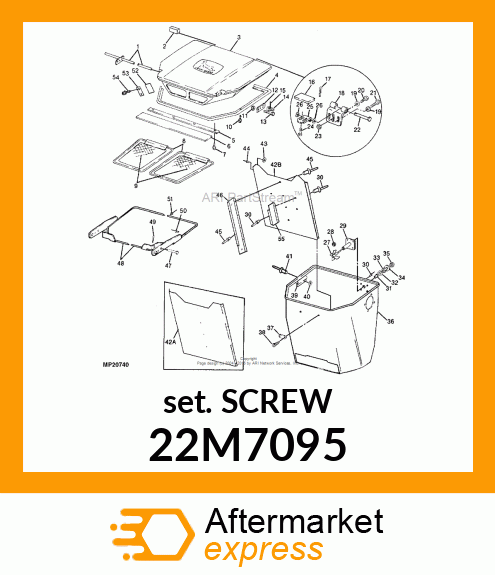 SCREW, SET, METRIC, HEX SKT HDLS 22M7095