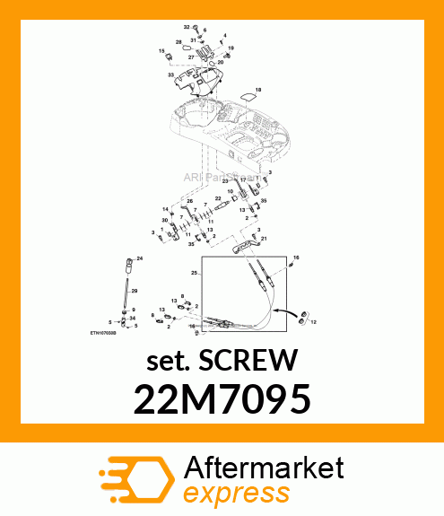 SCREW, SET, METRIC, HEX SKT HDLS 22M7095