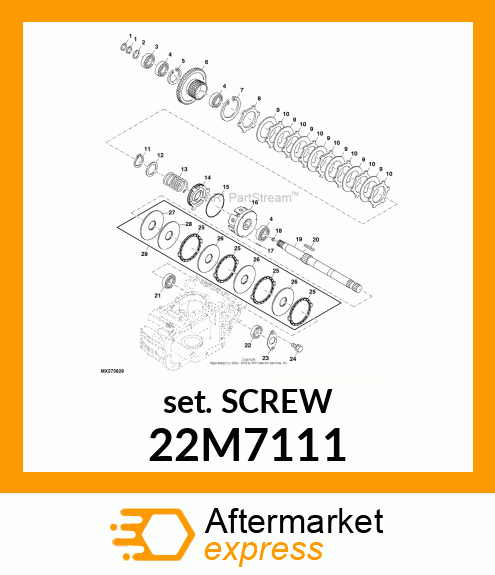 SCREW, SET, METRIC, HEX SKT HDLS 22M7111