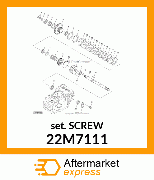 SCREW, SET, METRIC, HEX SKT HDLS 22M7111