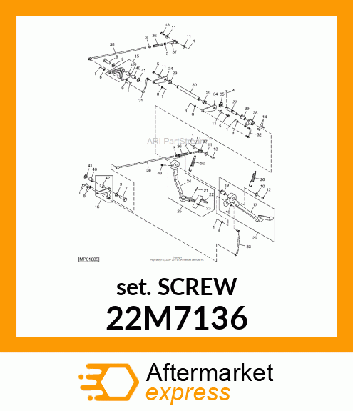 SCREW, SET, METRIC, HEX SKT HDLS 22M7136