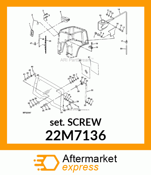 SCREW, SET, METRIC, HEX SKT HDLS 22M7136