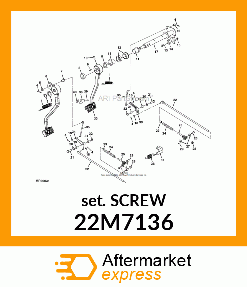 SCREW, SET, METRIC, HEX SKT HDLS 22M7136