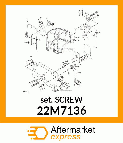 SCREW, SET, METRIC, HEX SKT HDLS 22M7136