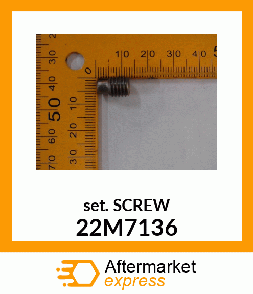 SCREW, SET, METRIC, HEX SKT HDLS 22M7136