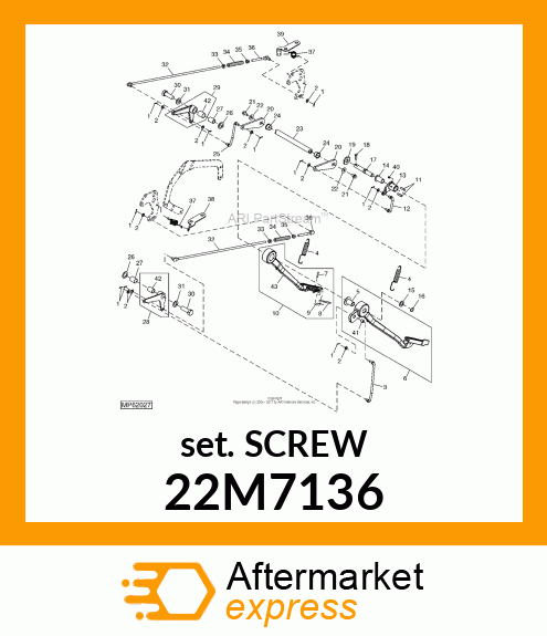 SCREW, SET, METRIC, HEX SKT HDLS 22M7136