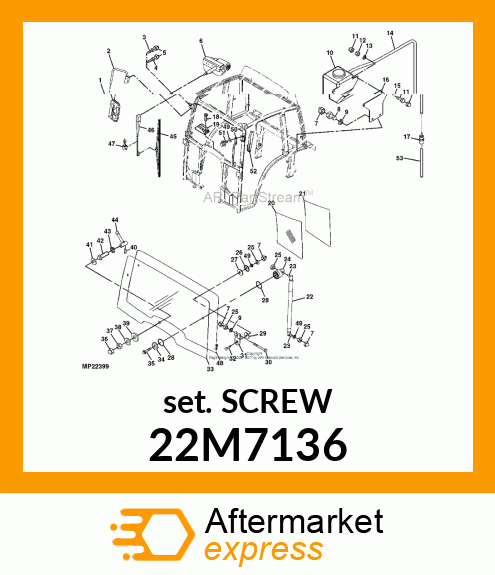 SCREW, SET, METRIC, HEX SKT HDLS 22M7136