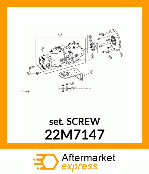 SCREW, SET, METRIC, HEX SKT HDLS 22M7147