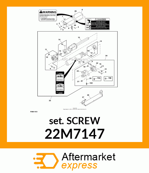 SCREW, SET, METRIC, HEX SKT HDLS 22M7147