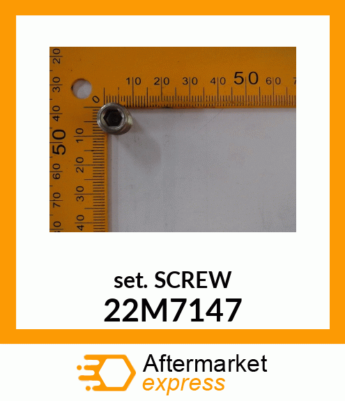 SCREW, SET, METRIC, HEX SKT HDLS 22M7147