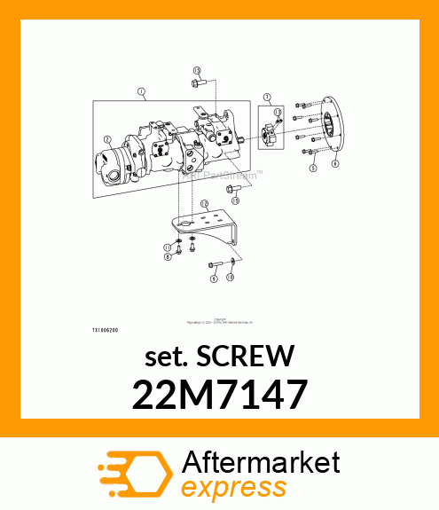 SCREW, SET, METRIC, HEX SKT HDLS 22M7147