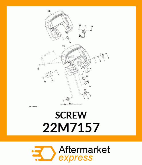 SCREW, SET, METRIC, HEX SKT HDLS 22M7157