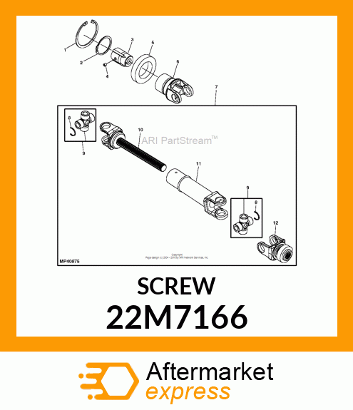 SCREW, SET, METRIC, HEX SKT HDLS 22M7166