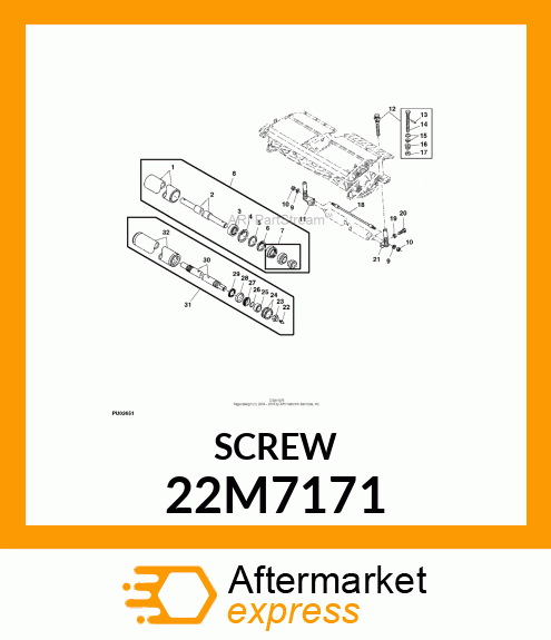 SCREW, SET, METRIC, SQUARE HEAD 22M7171