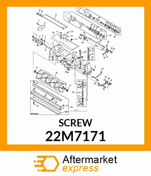 SCREW, SET, METRIC, SQUARE HEAD 22M7171