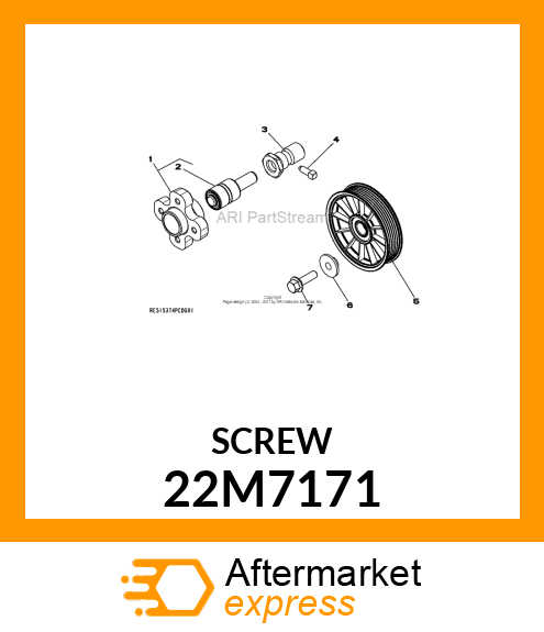 SCREW, SET, METRIC, SQUARE HEAD 22M7171