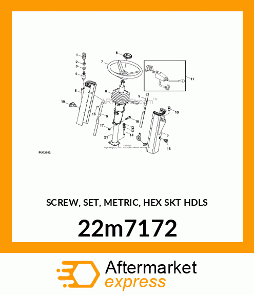 SCREW, SET, METRIC, HEX SKT HDLS 22m7172