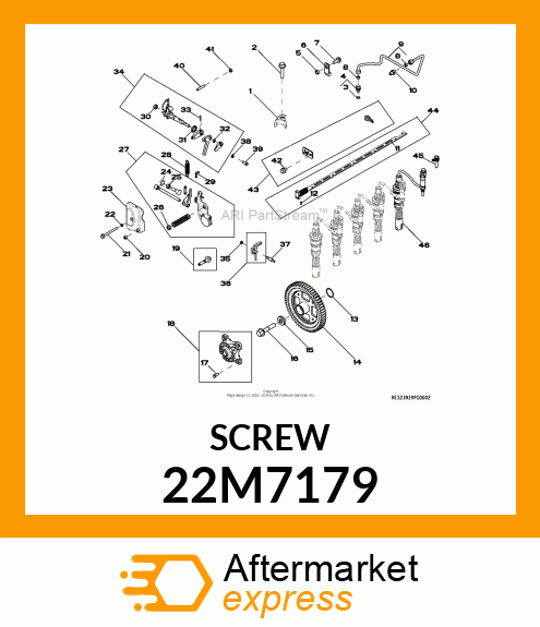 SCREW, SET, METRIC, HEX SKT HDLS 22M7179