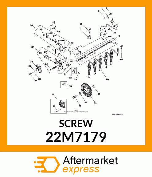 SCREW, SET, METRIC, HEX SKT HDLS 22M7179