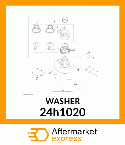 WASHER, METALLIC, ROUND HOLE 24h1020