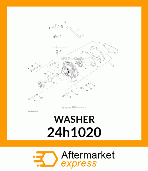 WASHER, METALLIC, ROUND HOLE 24h1020