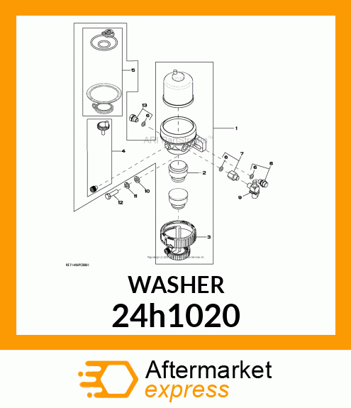 WASHER, METALLIC, ROUND HOLE 24h1020