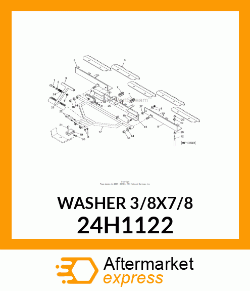 WASHER, METALLIC, ROUND HOLE 24H1122