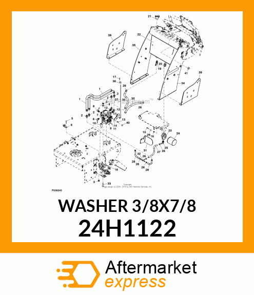 WASHER, METALLIC, ROUND HOLE 24H1122