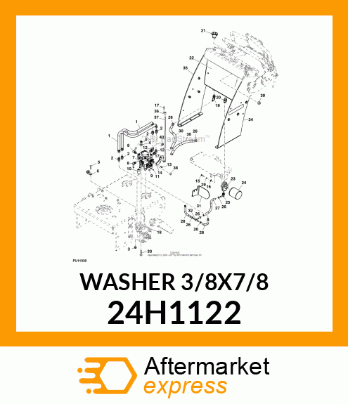 WASHER, METALLIC, ROUND HOLE 24H1122