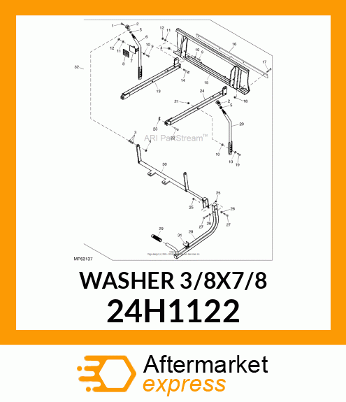 WASHER, METALLIC, ROUND HOLE 24H1122