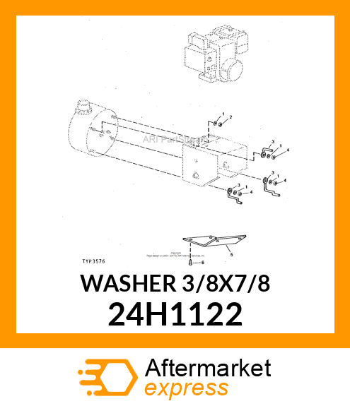 WASHER, METALLIC, ROUND HOLE 24H1122