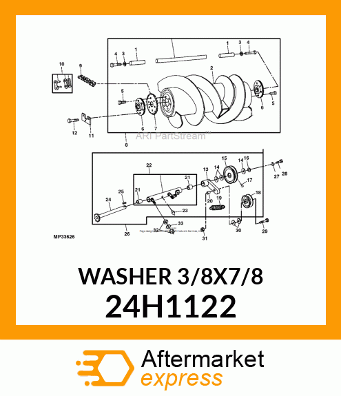 WASHER, METALLIC, ROUND HOLE 24H1122